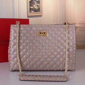 발렌티노 락스터드 스파이크 토트 백 NW2B0A66 그레이