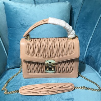 미우미우 마틀라쎄 탑핸들 숄더백 5BA094 누드