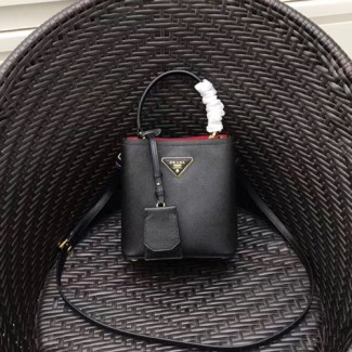 프라다 두블레 버킷백 스몰 1BA217 블랙