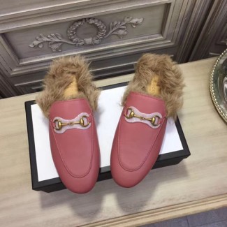 구찌 여성용 신상 가죽 슬리퍼 397679 핑크