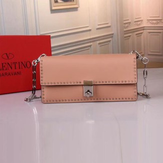 발렌티노 신상 클러치 숄더백 MW0B0A11VIT 누드핑크 은장