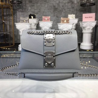 미우미우 가죽 숄더백 가방 5BD100 그레이