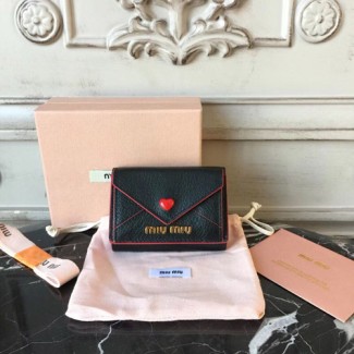 미우미우 마드라스 러브 월렛 5MH020 블랙