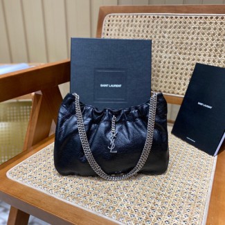 생로랑 체인 나파레더 호보백 681632 블랙