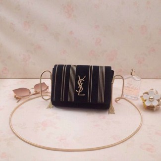 입생로랑 스터드 스웨이드 케이트 체인백 539213 블랙