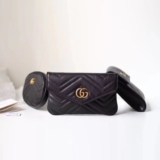 구찌 마몬트 마틀라세 벨트백 524597 블랙