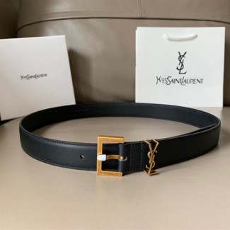 입생로랑 신상 벨트 Ysl9004  블랙  금장