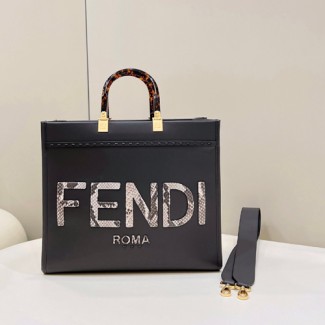 펜디 선샤인 미디엄 쇼퍼백 8BH386 블랙