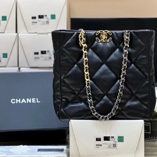 샤넬 22B 19 쇼핑백 AS3519 블랙