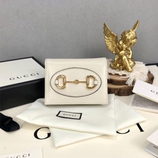 구찌 1955 홀스빗 카드케이스 지갑 621887 화이트