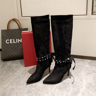 발렌티노 롱부츠 V0908 블랙