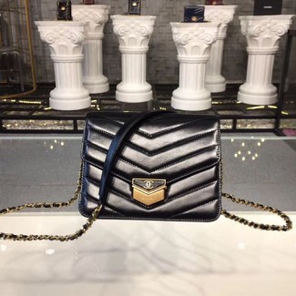 샤넬 쉐브론 WOC 버클 숄더백 A81227 블랙