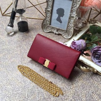 페레가모 바라 미니 체인크로스백 22B875 버건디