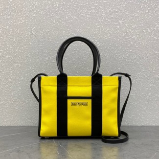 발렌시아가 하드웨어 스몰 스트랩 토트 백 6714022 옐로우