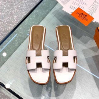 에르메스 신상 가죽 슬리퍼 H1588 화이트